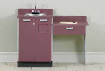 Wall Mount Desk w/ 1 Leg and 1 Drawer Wall Mount Desk w/ 1 Leg and 1 Drawer