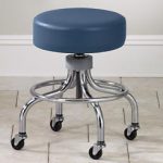 Chrome Base Exam Stool w/ Foot Ring