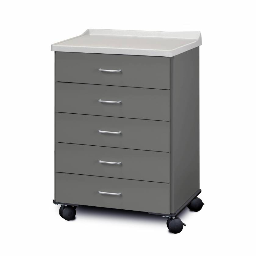 Molded Top Mobile Treatment Cabinet with 5 Drawers