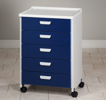 Molded Top Mobile Treatment Cabinet with 5 Drawers Molded Top Mobile Treatment Cabinet with 5 Drawers