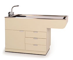 BI-LEVEL WET TABLE WITH CABINET