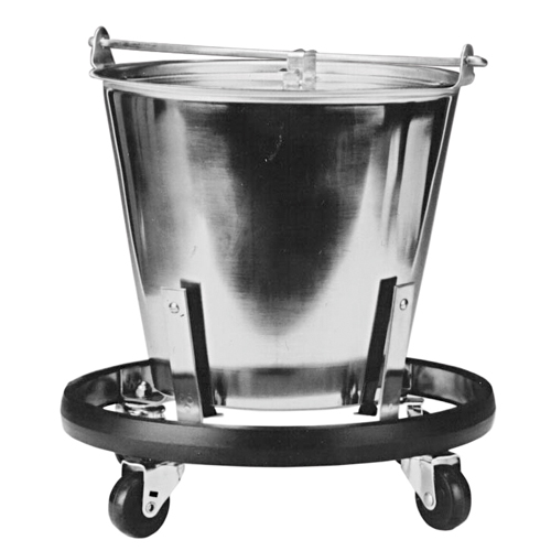  McKesson Kick Bucket with Wheels - Stainless Steel Bucket with  Bumper Frame, 13 qt, 1 Count : Health & Household