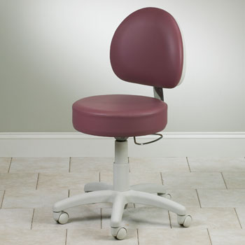 5-Leg Pneumatic Stool with Contour, D-Shaped Backrest 5-Leg Pneumatic Stool with Contour, D-Shaped Backrest
