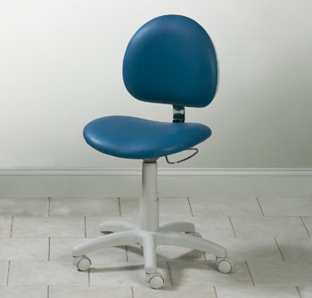 5-Leg Pneumatic Stool with Contour Seat and Backrest 5-Leg Pneumatic Stool with Contour Seat and Backrest
