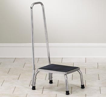 Stainless Steel Step Stool with Hand Rail