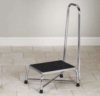 Large Top Bariatric Step Stool with Handrail