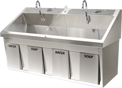 Surgical Scrub Sink w/ Knee-Activated Faucets