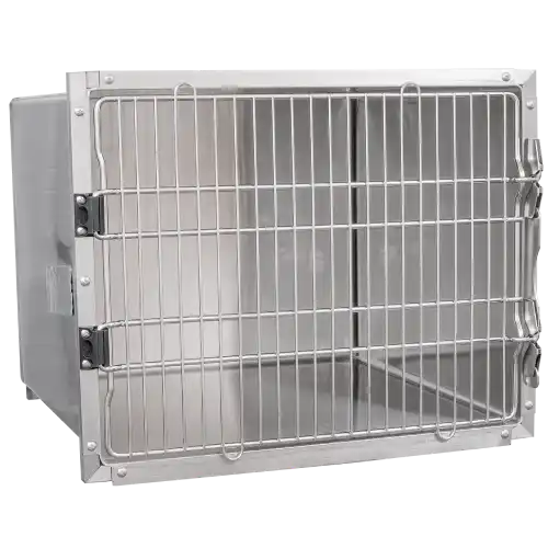 4 Unit Plastic Cage Assembly with Floors and Pans